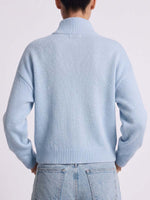Women's Solid Color Stand Collar Long Sleeve Casual Loose Knit Cardigan