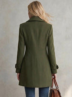 Cozy Double-breasted Wool-blend Mid-length Coat