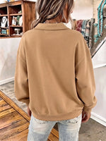 Chic Cozy Khaki And Grey Colorblock Sweatshirt