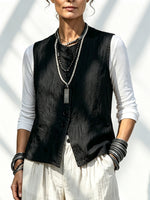 Casual Cotton-linen Blend Sleeveless Tank Top