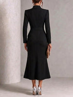 Slit Dress With A Statement Large-bow Design