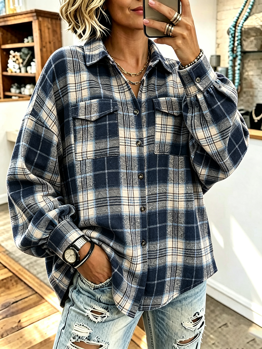 Cozy Oversized Plaid Shirt
