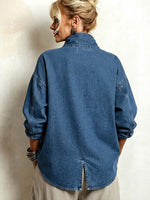 Chic Oversized Asymmetrical Denim Shirt