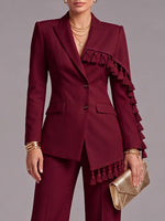 Elegant Burgundy Mid Line Pant