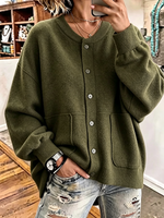 Cozy Chic Oversized Button-up Cardigan