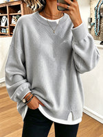 Cozy Oversized Casual Layered Fake Two-piece Sweater