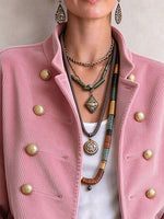 Double-breasted Chic Trendy Corduroy Jacket