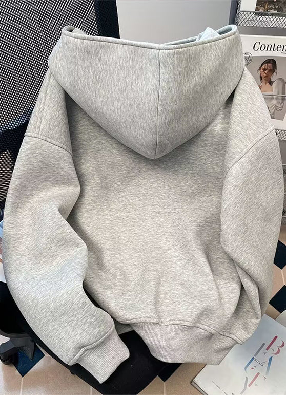 Casual Asymmetric Zip-up Hoodie