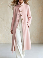 Elegant And Classic Wool-blend Long Coat